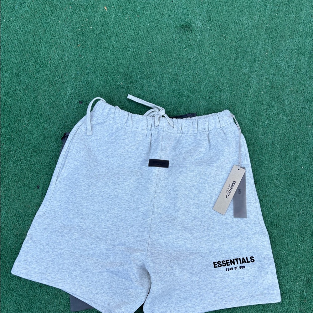 Essentials Gray Athletic Shorts with Elastic Waistband